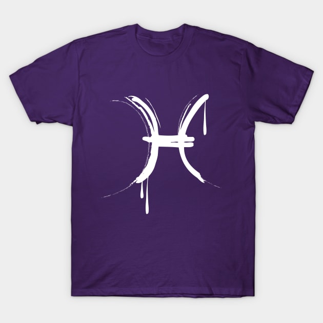 Pisces Zodiac Sign T-Shirt by Blind Man Studio